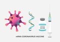 Illustration of vaccine for coronavirus protection