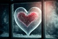 Valentines day card love and kindness concept heart, creative digital illustration painting Royalty Free Stock Photo