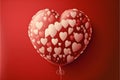 Valentines day concept beautiful heart balloon, digital illustration painting artwork