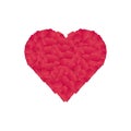 Illustration of valentines day, heart made with hearts, vector illustration Royalty Free Stock Photo