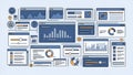 Dashboard UI Elements Data Visualization, Analytics, and Charts Royalty Free Stock Photo