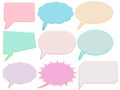Illustration of Various Designs of Colorful Speech Bubbles