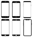 Various smartphone screens