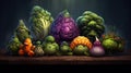 Illustration various types of vegetables