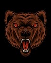 Illustration vector angry bear head Royalty Free Stock Photo