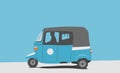 Vector Bajaj biru or Tuk tuk Public Transportation Royalty Free Stock Photo