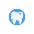 Illustration vector of broken teeth,  good for mouth health education Royalty Free Stock Photo