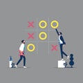 Illustration vector of business strategy Decisions and competition concept