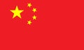 illustration vector of China flag. National China flag. Eps 10 Royalty Free Stock Photo