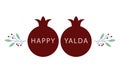 Illustration Vector concept happy Yalda night party. Longest night in the year