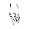 Illustration vector doodle hand drawn sketch of parent holds the
