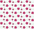 Floral Raw elements design in seamless pattern-Pink