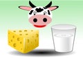 Illustration vector of food milk derivated Royalty Free Stock Photo