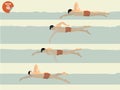 Illustration vector of free style swimming, swimming design