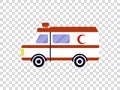 Illustration vector graphic of Ambulance car isolated on transparent background. Transparent grid. vector illustrations