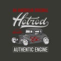 Illustration Vector Graphic Automotive Hotrod Garage Poster Royalty Free Stock Photo