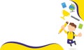 Illustration Vector Graphic of Back to School Theme with Blank Copy Text Space Area Royalty Free Stock Photo