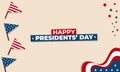 Illustration vector graphic background design of united states presidents day Royalty Free Stock Photo