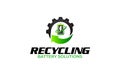 Illustration vector graphic of battery recycling, eco green recycling logo design template Royalty Free Stock Photo