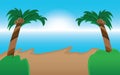 Illustration graphic of Beach background