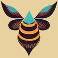 illustration vector graphic of bee sting hand drawn Stylish decorative Royalty Free Stock Photo