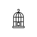 Birdcage icon, illustration design template