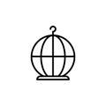 Birdcage icon, illustration design template