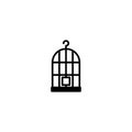 Birdcage icon, illustration design template