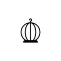 Birdcage icon, illustration design template