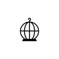 Birdcage icon, illustration design template