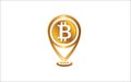 Illustration vector graphic of bitcoin currency icon Logo Design template Royalty Free Stock Photo