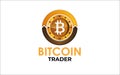 Illustration vector graphic of bitcoin currency icon Logo Design template Royalty Free Stock Photo