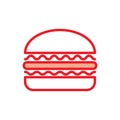 Illustration Vector graphic of burger icon