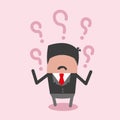 illustration vector graphic of business confused ideas doodle character