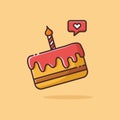 Illustration vector graphic of Cake Royalty Free Stock Photo