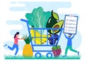 Illustration vector graphic cartoon character of balanced healthy food