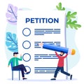 Illustration vector graphic cartoon character of petition