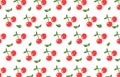 Illustration Vector Graphic Of Cherry Seamless Pattern, Suitable For Fruit-Themed Backgrounds Royalty Free Stock Photo