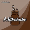 Illustration Vector Graphic of Chocolate Milkshake. Perfect to use for Desert Royalty Free Stock Photo