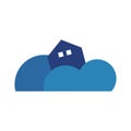 Illustration Vector Graphic of Cloud House Logo Royalty Free Stock Photo