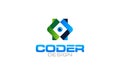 Illustration vector graphic of a coding, programmer, Coder Company logo design template