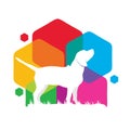 Illustration Vector Graphic of Colorful Beagle Dog Logo