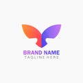 Vector graphic Colorful bird logo. Perfect for brand, company, web logos etc Royalty Free Stock Photo