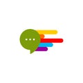 Illustration Vector Graphic of Colorful Chatting Application Logo Royalty Free Stock Photo