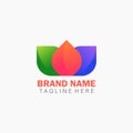Vector graphic Colorful flower logo. Perfect for brand, company, web logos etc Royalty Free Stock Photo
