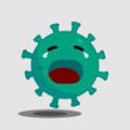 ILLUSTRATION VECTOR GRAPICH ILLUSTRATION VECTOR GRAPHIC OF CUTE CORONAVIRUS EXPRESION