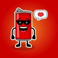 Illustration Vector Graphic Of Cute Fizzy Mascot Soft drinks, Design Suitable For Mascot Drinks Royalty Free Stock Photo
