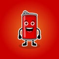 Illustration Vector Graphic Of Cute Fizzy Mascot Soft drinks, Design Suitable For Mascot Drinks Royalty Free Stock Photo