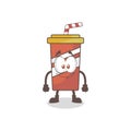 Illustration Vector Graphic Of Cute Fizzy Mascot Soft Drinks, Design Suitable For Mascot Drinks Or World Food Day Royalty Free Stock Photo