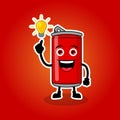 Illustration Vector Graphic Of Cute Fizzy Mascot Soft drinks Get Ideas, Design Suitable For Mascot Drinks Royalty Free Stock Photo